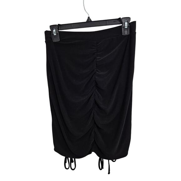 Iris Drawstring Bodycon Mini Skirt Ruched Back Elastic Waist Size Large - Picture 4 of 7